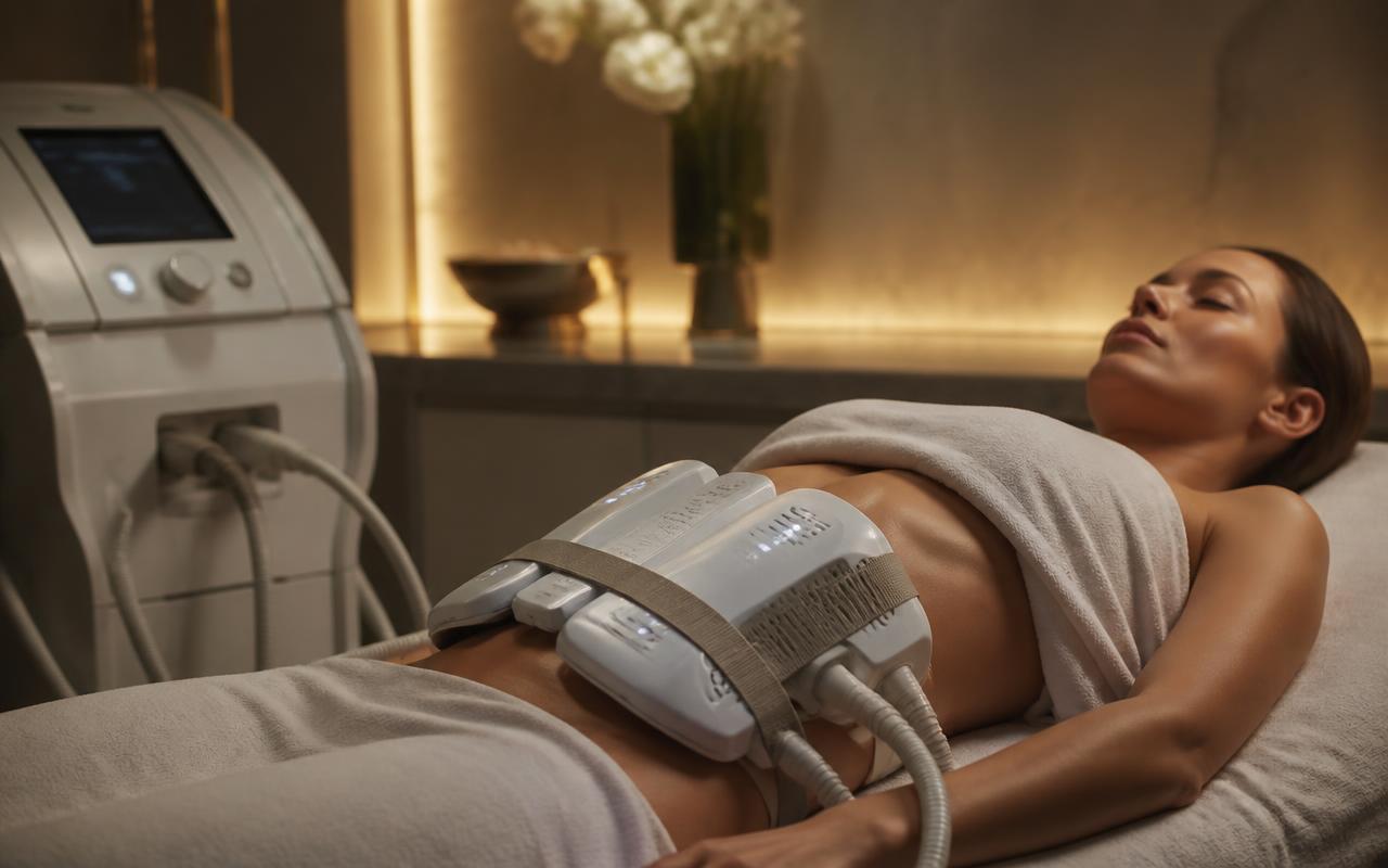 Electromagnetic muscle toning body treatment at THEIA Aesthetics in San Antonio